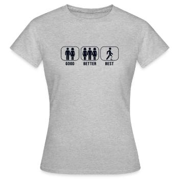 Gut besser Beste Prothese Fuß Benutzer Bein - Frauen T-Shirt - Grau meliert - Vorne - AI Model Female 172 dark (172cm)