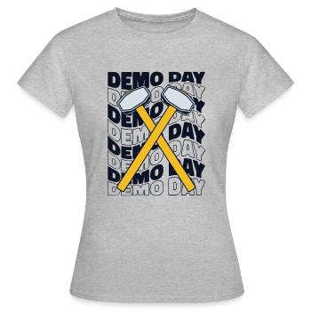 Journée de démonstration Accueil Démolisseur Démolition Entrepreneur Maison - T-shirt Femme - gris chiné - Devant - AI Model Female 172 dark (172cm)