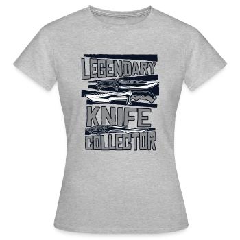 Legendäres Metzgermesser Restaurierung Liebhabermesser - Frauen T-Shirt - Grau meliert - Vorne - AI Model Female 172 dark (172cm)