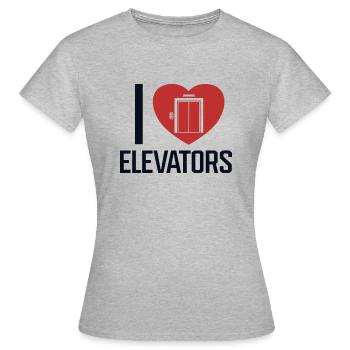 I love Elevators Technician Repair Elevator - Women's T-Shirt - heather grey - Front - AI Model Female 172 dark (172cm)