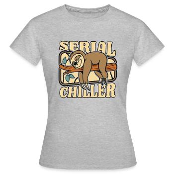 Refroidisseur en série Folivora Pilosa à gorge brune - T-shirt Femme - gris chiné - Devant - AI Model Female 172 dark (172cm)