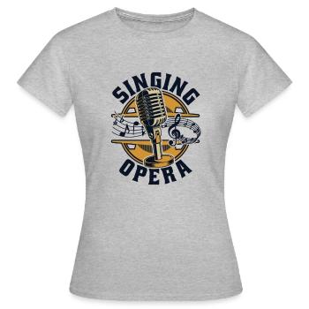 Singing Opera Opera House Vocalist Tenor Singer - Women's T-Shirt - heather grey - Front - AI Model Female 172 dark (172cm)