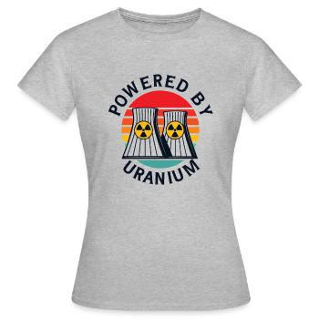 Propulsé par l’uranium Uranium Énergie Ingénieur nucléaire - T-shirt Femme - gris chiné - Devant - AI Model Female 172 dark (172cm)