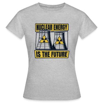 L’énergie nucléaire est l’énergie future de l’uranium - T-shirt Femme - gris chiné - Devant - AI Model Female 172 dark (172cm)