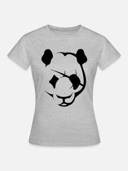 Panda portrait - Women's T-Shirt - heather grey