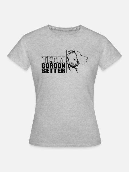 TEAM Gordon Setter Dogs Chien de chasse Wilsigns - T-shirt Femme - gris chiné