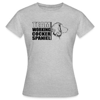 TEAM Working Cocker Spaniel Dogs Dog Wilsigns - Women's T-Shirt - heather grey - Front - AI Model Female 172 dark (172cm)