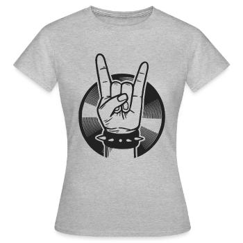 métal musique Rock metalleux hardcore - T-shirt Femme - gris chiné - Devant - AI Model Female 172 dark (172cm)