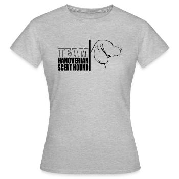 TEAM Hanoverian Scent Hound Dogs Wilsigns - Women's T-Shirt - heather grey - Front - AI Model Female 172 dark (172cm)