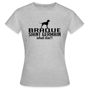 BRAQUE SAINT GERMAIN quoi d’autre Chiens Wilsigns - T-shirt Femme - gris chiné - Devant - AI Model Female 172 dark (172cm)