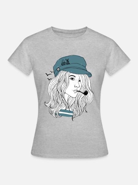 Seefahrerin - Frauen T-Shirt - Grau meliert