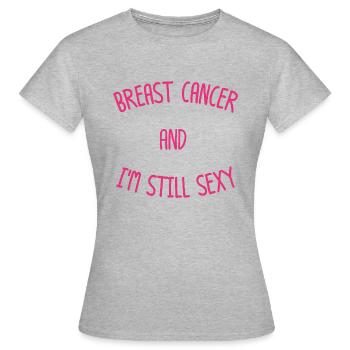 Gift for a woman with breast cancer - Women's T-Shirt - heather grey - Front - AI Model Female 172 dark (172cm)