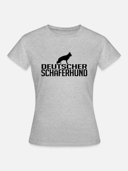 DEUTSCHER SCHÄFERHUND Hunderasse Hunde Wilsigns - Frauen T-Shirt - Grau meliert