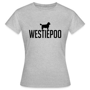 Westiepoo Races de chiens Chiens Chiens Wilsigns - T-shirt Femme - gris chiné - Devant - AI Model Female 172 dark (172cm)