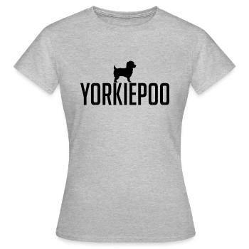 Yorkiepoo Races de chiens Chiens Chiens Wilsigns - T-shirt Femme - gris chiné - Devant - AI Model Female 172 dark (172cm)