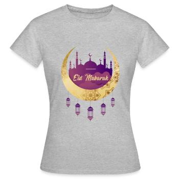 Eid Mubarak - Women's T-Shirt - heather grey - Front - AI Model Female 172 dark (172cm)