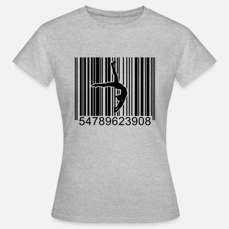 Code-barres Pole Dance - T-shirt Femme - gris chiné