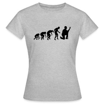 ÉVOLUTION DE LA MÉCANIQUE ! - T-shirt Femme - gris chiné - Devant - AI Model Female 172 dark (172cm)