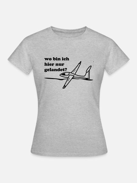 gelandet - Frauen T-Shirt - Grau meliert