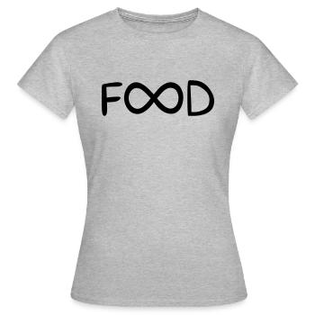 UNENDLICH VIEL ESSEN - Frauen T-Shirt - Grau meliert - Vorne - AI Model Female 172 dark (172cm)