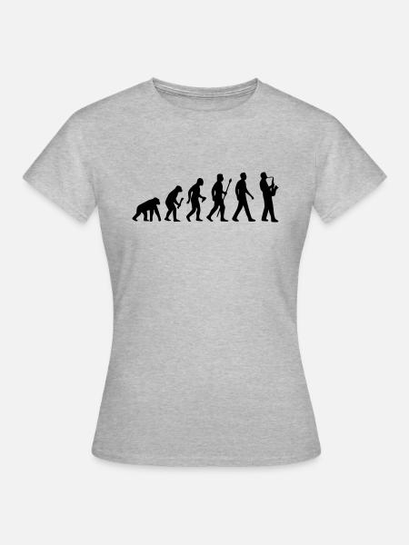JAZZ EVOLUTIONSTHEORIE SHIRT! - Frauen T-Shirt - Grau meliert