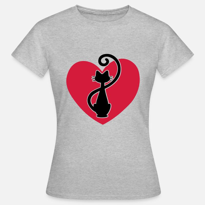 Katzendame - cat lady - dame de chat - Women's T-Shirt - heather grey