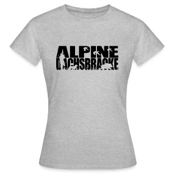 ALPINE DACHSBRACKE Jagdhunde Jagdhund Wilsigns - Frauen T-Shirt - Grau meliert - Vorne - AI Model Female 172 dark (172cm)