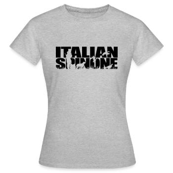 ITALIAN SPINONE Jagdhund Jagdhunde Wilsigns - Frauen T-Shirt - Grau meliert - Vorne - AI Model Female 172 dark (172cm)