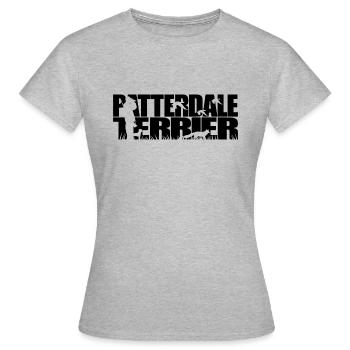 PATTERDALE TERRIER Jagdhund Jagdhunde Wilsigns - Frauen T-Shirt - Grau meliert - Vorne - AI Model Female 172 dark (172cm)