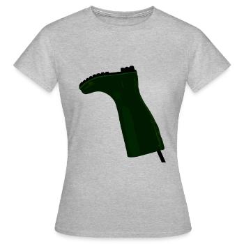Rubber boots as a silent protest - Women's T-Shirt - heather grey - Front - AI Model Female 172 dark (172cm)