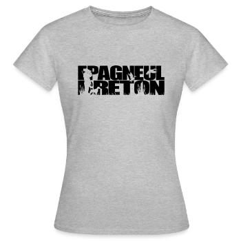 EPAGNEUL BRETON Jagdhund Jagdhunde Wilsigns - Frauen T-Shirt - Grau meliert - Vorne - AI Model Female 172 dark (172cm)