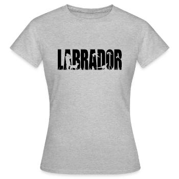 LABRADOR Jagdhund Jagdhunde Labbi Wilsigns - Frauen T-Shirt - Grau meliert - Vorne - AI Model Female 172 dark (172cm)