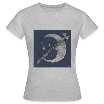 Verzauberter Knochenhintergrund - Frauen T-Shirt - Grau meliert - Vorne - AI Model Female 172 dark (172cm)