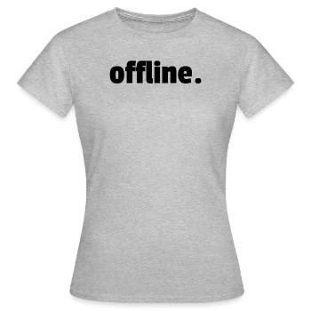 Offline. - Frauen T-Shirt - Grau meliert - Vorne - AI Model Female 172 dark (172cm)