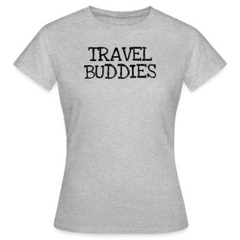 Travel buddies - Women's T-Shirt - heather grey - Front - AI Model Female 172 dark (172cm)