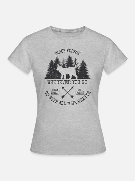Whereever you go - Frauen T-Shirt - Grau meliert