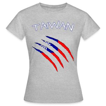Taiwan - Frauen T-Shirt - Grau meliert - Vorne - AI Model Female 172 dark (172cm)