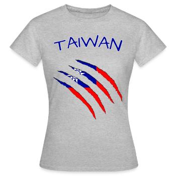 Taiwan claws taiwan flag from taiwan - Frauen T-Shirt - Grau meliert - Vorne - AI Model Female 172 dark (172cm)