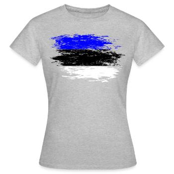 Estland Flagge used - Frauen T-Shirt - Grau meliert - Vorne - AI Model Female 172 dark (172cm)