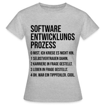Programmeur - T-shirt Femme - gris chiné - Devant - AI Model Female 172 dark (172cm)