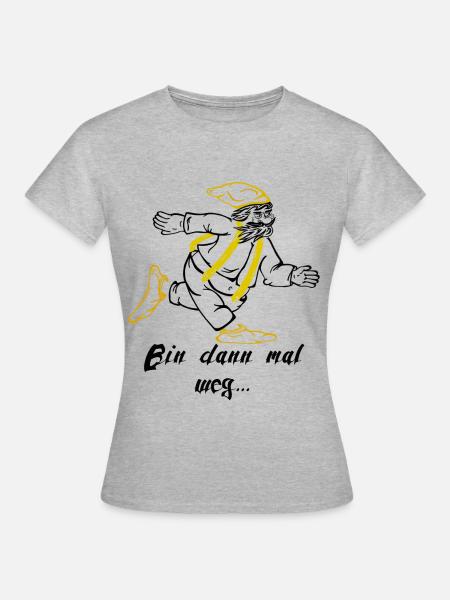 Zwerg comic - Frauen T-Shirt - Grau meliert