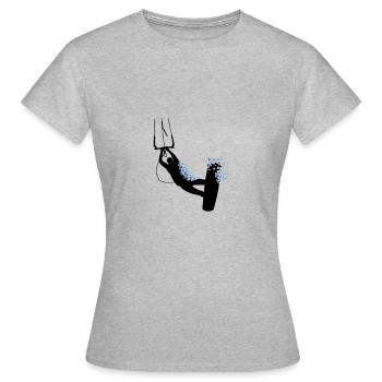 Kitesurf, kitesurf, kitesurf, kitesurf - T-shirt Femme - gris chiné - Devant - AI Model Female 172 dark (172cm)