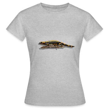 Salamandre - T-shirt Femme - gris chiné - Devant - AI Model Female 172 dark (172cm)