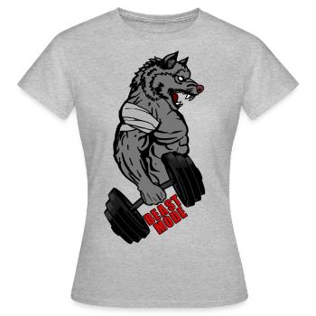 PAS DE DOULEUR PAS DE GAIN - T-shirt Femme - gris chiné - Devant - AI Model Female 172 dark (172cm)