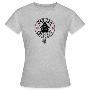 Was zum Kuckuck - Frauen T-Shirt - Grau meliert - Vorne - AI Model Female 172 dark (172cm)