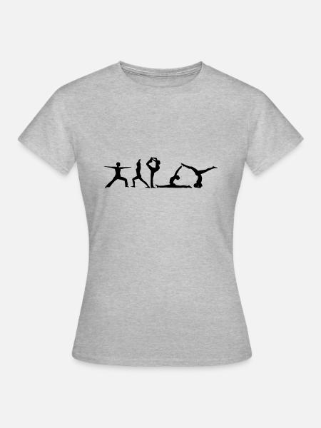 Yoga - Frauen T-Shirt - Grau meliert