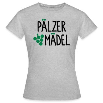 Pälzer Mädel - T-shirt Femme - gris chiné - Devant - AI Model Female 172 dark (172cm)