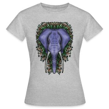 Eric von Jon Ball - Frauen T-Shirt - Grau meliert - Vorne - AI Model Female 172 dark (172cm)
