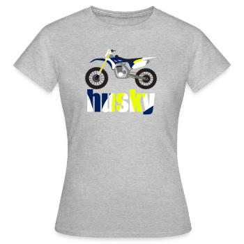 Husky Enduro Cross Geschenk Geschenkidee - Frauen T-Shirt - Grau meliert - Vorne - AI Model Female 172 dark (172cm)