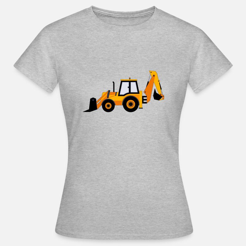 Bagger Geschenk Geschenkidee - Frauen T-Shirt - Grau meliert
